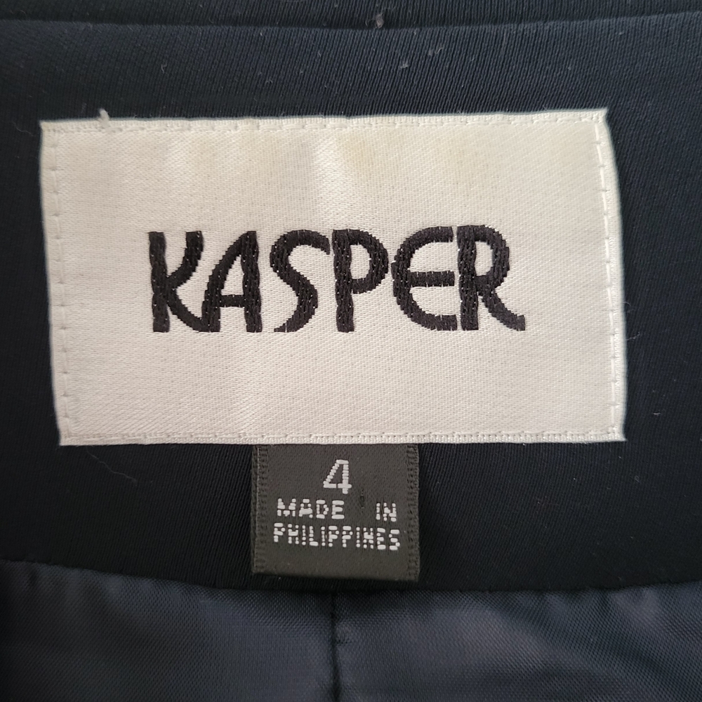 Kasper Navy Pant Suit 4 - Picture 6 of 7